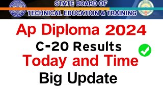 ap diploma c20 results 2024 today  ap sbtet c20 results 2024 date  ap diploma c20 4th sem results [upl. by Eugenides]