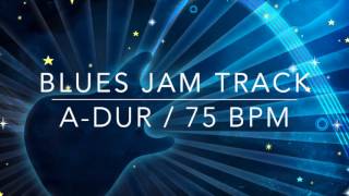 Backing Track Jam Track Blues A Dur 75 BPM langsam Play Along Gitarre [upl. by Ahsiadal]