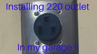 Installing 240 outlet with 50 amp breaker in my garage for welder and plasma cutter [upl. by Iderf]