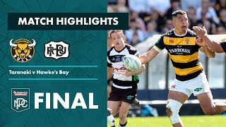 FINAL HIGHLIGHTS Taranaki v Hawke’s Bay Bunnings NPC 2023 [upl. by Attem]