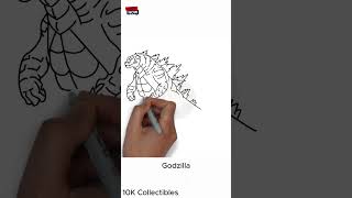 HOW TO DRAW GODZILLA SHORT [upl. by Nnylyaj]