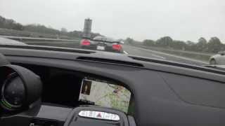 350 kmh 218 mph 918 chasing Koenigsegg Agera R on German Autobahn Porsche vs Koenigsegg [upl. by Ylelhsa345]