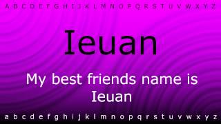 How to pronounce Ieuan with Ziramp4 [upl. by Kata]