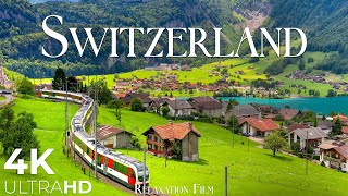 SWITZERLAND • 4K Relaxation Film Winter to Spring • Relaxing Music  Nature 4k Video UltraHD [upl. by Enitsej]