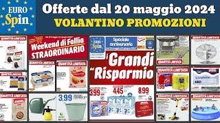 volantino EUROSPIN dal 20 maggio 2024 🟢🔴 i Grandi Del Risparmio 🔥 Offerte Giardino Bricolage Piscina [upl. by Pitt426]