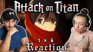 Attack on Titan Episode 6 REACTION  1x06 [upl. by Aleedis]