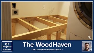 How to Build a Laundry Room Platform  Part 1  DIY Projects Episode 09 [upl. by Sahcnip]