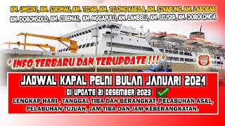 Update terbaru Jadwal Kapal Pelni Bulan Januari 2024 [upl. by Sidon]