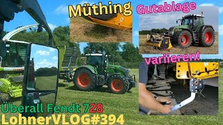 LohnerVLOG394 Müthing MUPRO Vario Gutablage ändern I Fendt 728 Vario im Gras I Raps Katastrophe [upl. by Adnohsak]