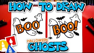 How To Draw Boo With Ghosts [upl. by Eseret207]