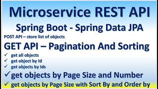 Microservice REST API Spring Boot  Spring Data JPA GET API – Pagination And Sorting  get by Page [upl. by Atiuqal]