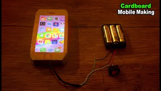 How to make Mobile Phone at home Using Cardboard  Making Cardboard Mobile  Mobile Phone Making [upl. by Salkin]