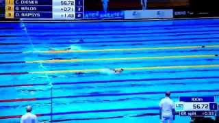 Berlin 2014 swimming final 200m backstroke  men [upl. by Chernow51]