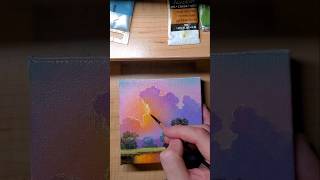 3hrs in 50sec oil painting miniature nikzbyranyk oilpainting oil speeddrawing earlysunrise [upl. by Ecirtnuahs]