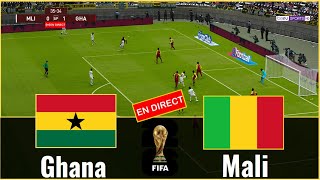 Mali vs Ghana en direct Éliminatoires de la Coupe du monde Simulation de football Gameplay PC [upl. by Aljan526]