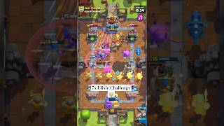 7x elixir challenge 🤯  clash royale  shorts battleroyale supercell [upl. by Parthinia]