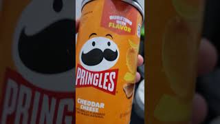 Pringles cheddar cheese flavor potatoe chips [upl. by Rothstein]