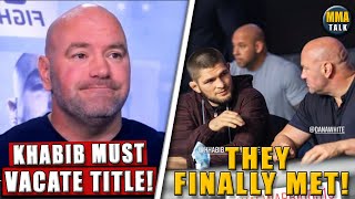 Dana White PROVIDES UPDATE on Khabib vs GSP UFC 257 press conference announced Conor slams Khabib [upl. by Arella]