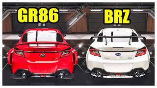 Forza Horizon 5 Differece between Toyota GR86 amp Subaru BRZ JJJreact [upl. by Fiske]