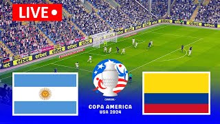 🔴 LIVE ARGENTINA VS COLOMBIA  Copa América 2024  Full Streaming  eFootball PES 21 Simulation [upl. by Svoboda908]