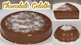 Chocolate Gelatin  Easy Chocolate Jelly Dessert [upl. by Aisa]