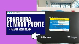 👉¿Como CONFIGURAR tu MÓDEM TELMEX en MODO PUENTE o BRIDGE [upl. by Guillaume]