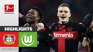 Leverkusen Remains Unstoppable  Bayer Leverkusen  Wolfsburg 20  Highlights  MD 25 – Bundesliga [upl. by Dahlia]