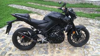 Yamaha MT03 Akrapovic Carbon euro 5 SlipOn [upl. by Haroun124]