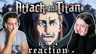 ERWIN😭😭 Attack on Titan 3x16 REACTION  quotPerfect Gamequot [upl. by Us]