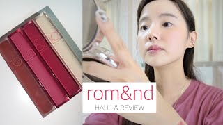 Haul amp Review ลิป romand รุ่น Dewyful และ Blur Fudge Tint 💘  Dearkiko [upl. by Mcquade732]