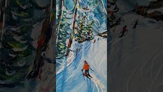 Verbier skiing art snowboarding artgallery painting verbier nendaz [upl. by Casaleggio]