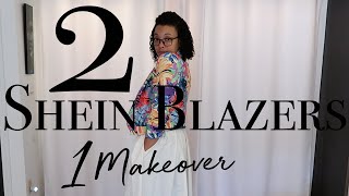 Shein Blazer Makeover  How to Crop a Blazer [upl. by Navonod]