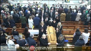 Kevin Lynch Ardmone Mountain Lodge Cootehill  Funeral Mass from St Brigid’s Church Knockbride [upl. by Mazel]