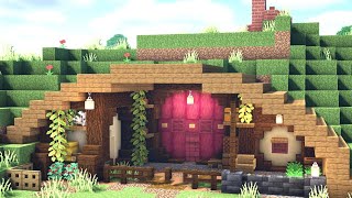 Minecraft Tutorial  How to build a Hobbit Hole 117 [upl. by Mata]