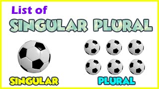 Learn English  50 List of Singular and Plural Nouns  English Vocabulary for Kids  AAtoonsKids [upl. by Gaskins]