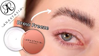 Anastasia Beverly Hills Brow Freeze  Brow Styling Wax Review Iced Out Collection [upl. by Nnaharas327]