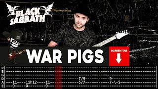 【BLACK SABBATH】 War Pigs  cover by Masuka  LESSON  GUITAR TAB [upl. by Hussey]