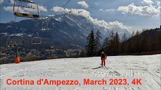 ⛷️ Cortina dAmpezzo March 2023 4K [upl. by Aredna]