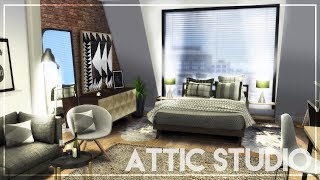 ATTIC STUDIO APARTMENT  TOUR  The Sims 4 Speed Build [upl. by Dyrraj]