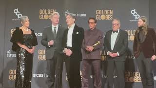 Christopher Nolan and Cillian Murphy Best Picture Oppenheimer at 2024 Golden Globes press room [upl. by Yve]