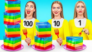 100 Layers of Food Challenge  Epic Food Battle by Mega DO Challenge [upl. by Eniale]