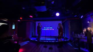 Sue and I singing Islands in the Stream in The Cavern on the Norwegian Joy [upl. by Thilde]