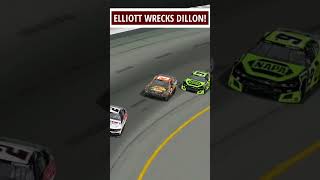 Chase Elliott WRECKS Austin Dillon at Iowa In NR2003 [upl. by Ylra]