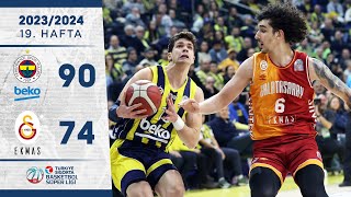 Fenerbahçe Beko 9074 Galatasaray Ekmas  Türkiye Sigorta Basketbol Süper Ligi  202324 [upl. by Aivon]