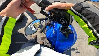 Overfilling motorcycle gas tank 20210905 [upl. by Rammus139]