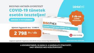 BIOSYNEX Antigén teszt  gazdaságos 5 dbos családi kiszerelésben [upl. by Camilia]