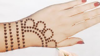 Super Easy amp Simple Beautiful Trick Mehendi Design henna youtube easymehndi youtubechannel [upl. by Eylk557]