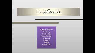 Lung sounds [upl. by Lilas]