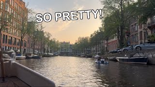 Going On A Boat Tour of the Amsterdam Canals  2024 Summer Trip Episode 9 [upl. by Anelehs]