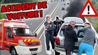 ACCIDENT DE VOITURE LE 1ER JOUR DE SON PERMIS DE CONDUIRE [upl. by Wier]